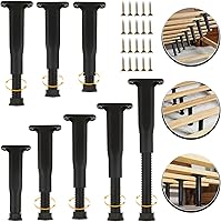 YAYODS 8-Pack Adjustable Bed Support Legs 8.2-14.7" Heavy Duty Center Support for King Queen Bed Slats & Frames