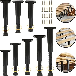 YAYODS 8-Pack Adjustable Bed Support Legs 8.2-14.7 Inch Heavy Duty Center Supports for King Queen Bed Frames Slats
