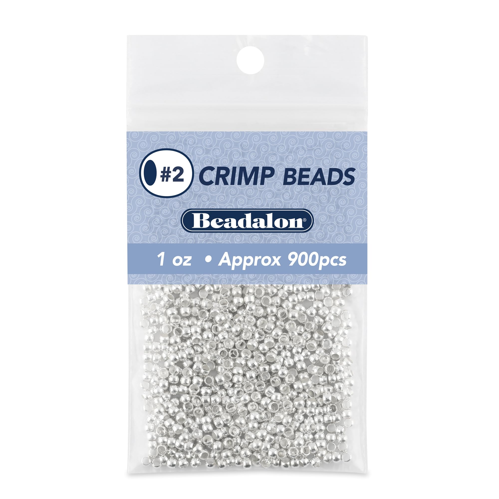Amazon.com: Beadalon Crimp Beads, Size #2, Silver Plated, 1 oz