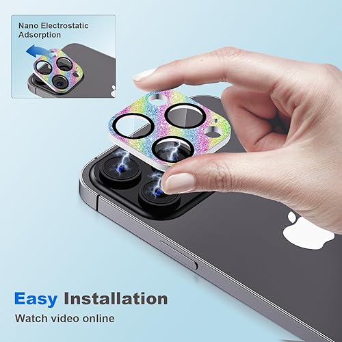 Miniatura 6 de Mansoorr Protector de lente de cámara para iPhone 15 ProiPhone 15 Pro Max, protección contra caídas y cobertura completa Protector de pantalla de