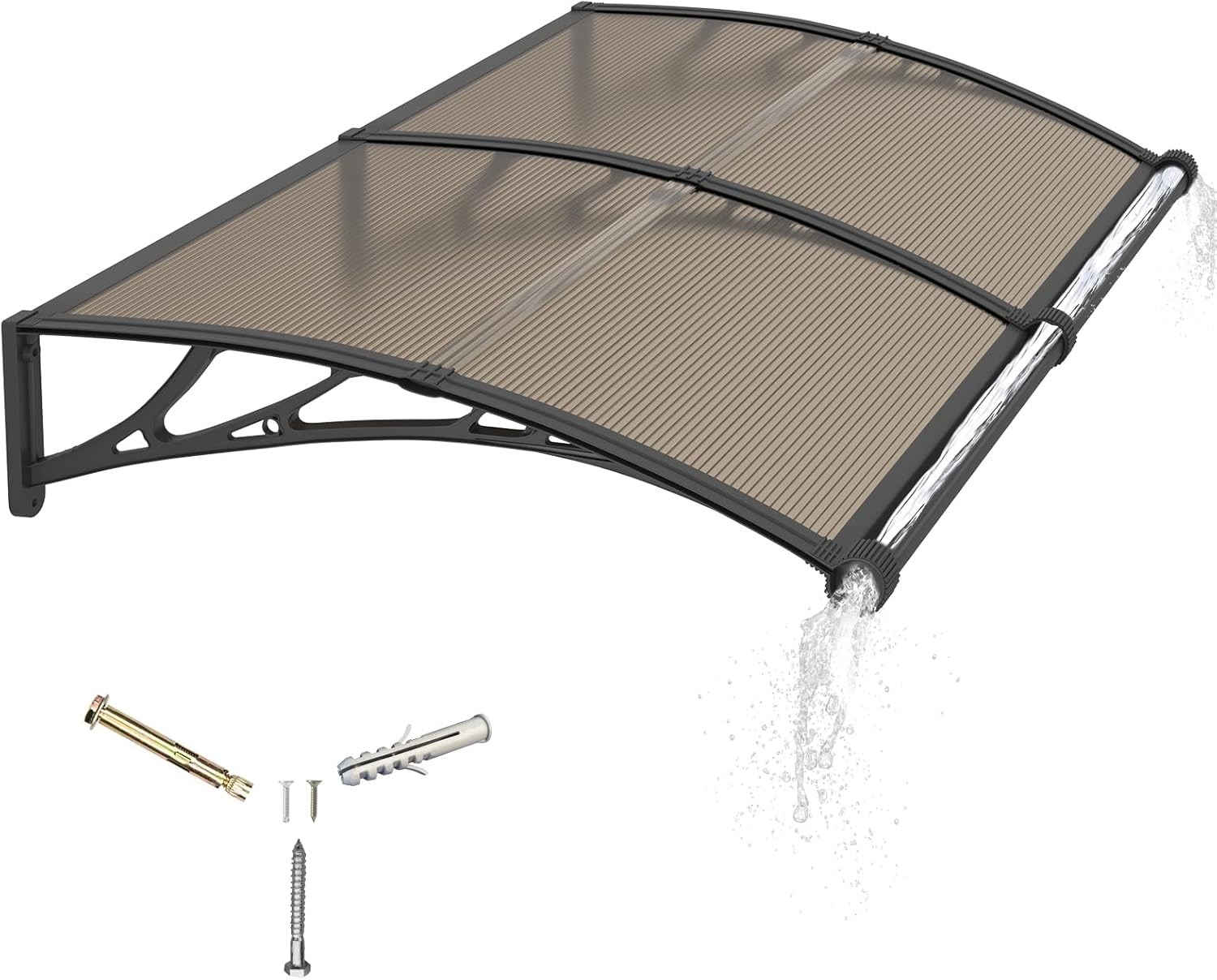 Front Door Canopy Window Awning Outdoor Polycarbonate Cover Solid Sheet