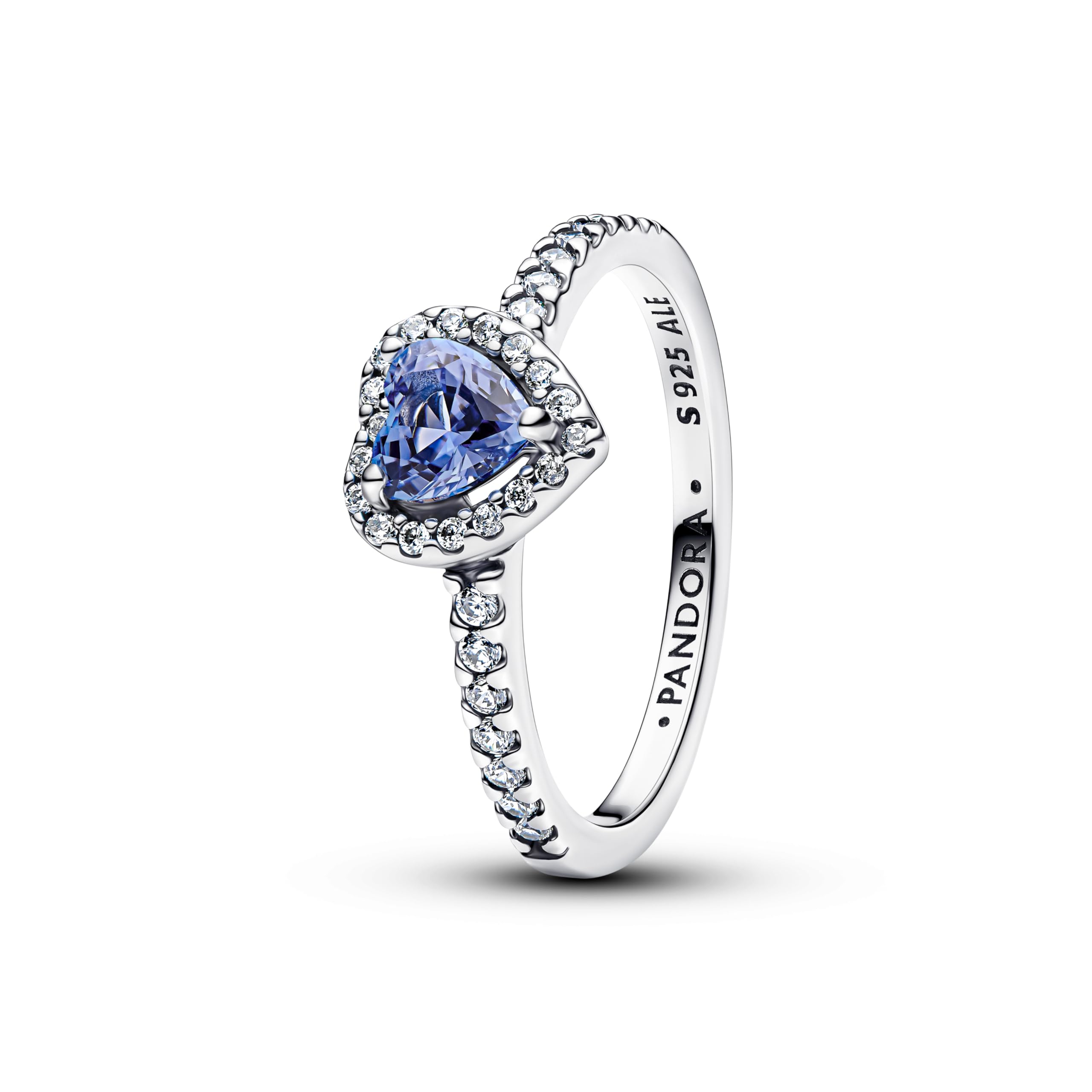 Pandora Anello da Donna in Argento con Cuore in Rilievo, 198421C05, 58/​18,​5, Argento Sterling, Cristallo Zirconia cubica