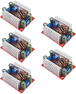 5Pcs 400W 15A DC-DC Boost Converter Step Up Module, DC 8.5V-50V to DC10V-60V Constant Current Power Supply Module Voltage Regulator Constant Power Heat Sink Adjustable Module for Electric Product