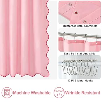 Bagaille Curtain ★ PINK Amazon.com: Kotile Pink Lace Curtains 54 Inch Length