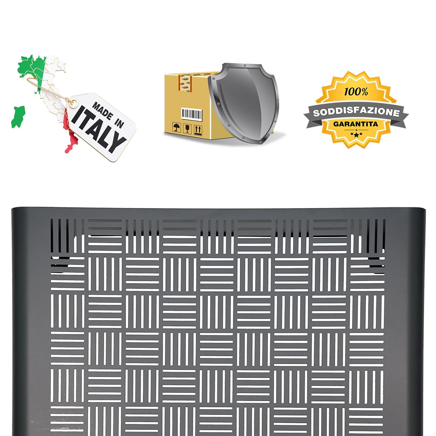 Copri Condizionatore da Esterno Medium 100x54/60x85 cm in Acciaio Zincato Antracite