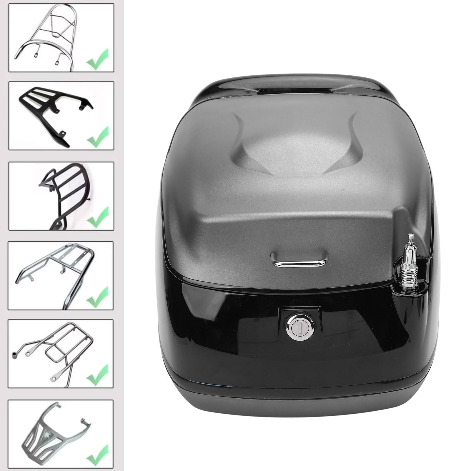 SUNGOOYUE Coffre Moto 38L, Serrure à Clé (Gold)