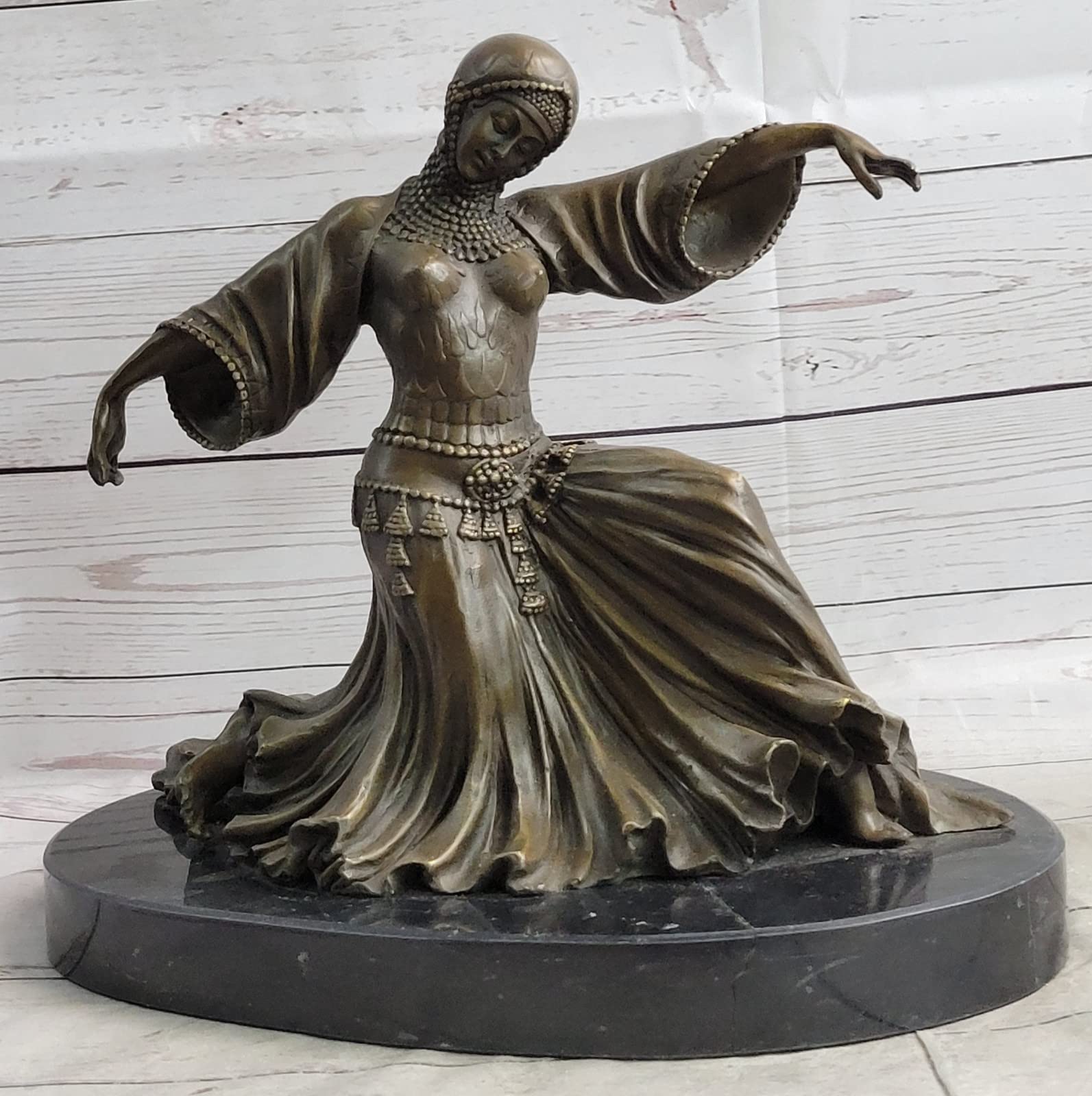 Amazon.com: Demetre Chiparus Egyptian Dancer Bronze Sculpture