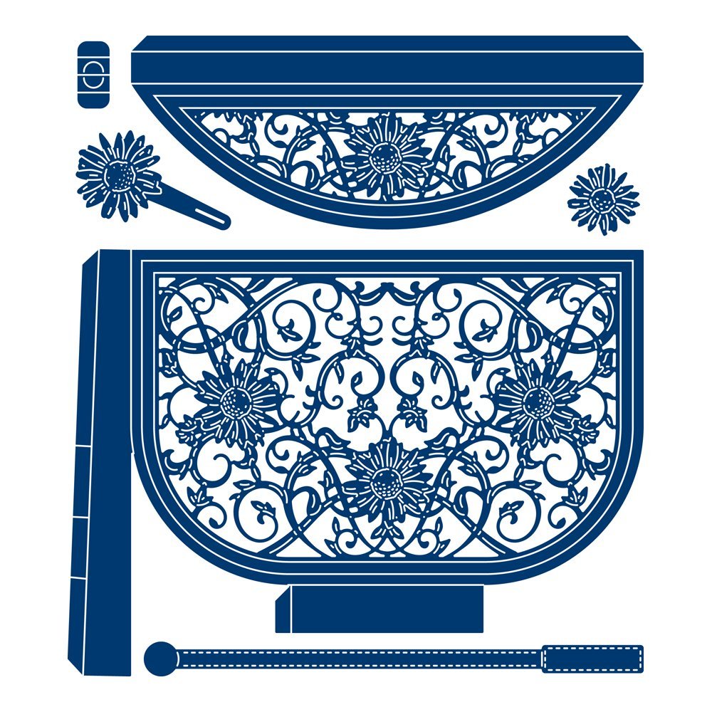 Tattered Lace Paris Shaped Card Craft Cutting Handbag Die Set - 441164
