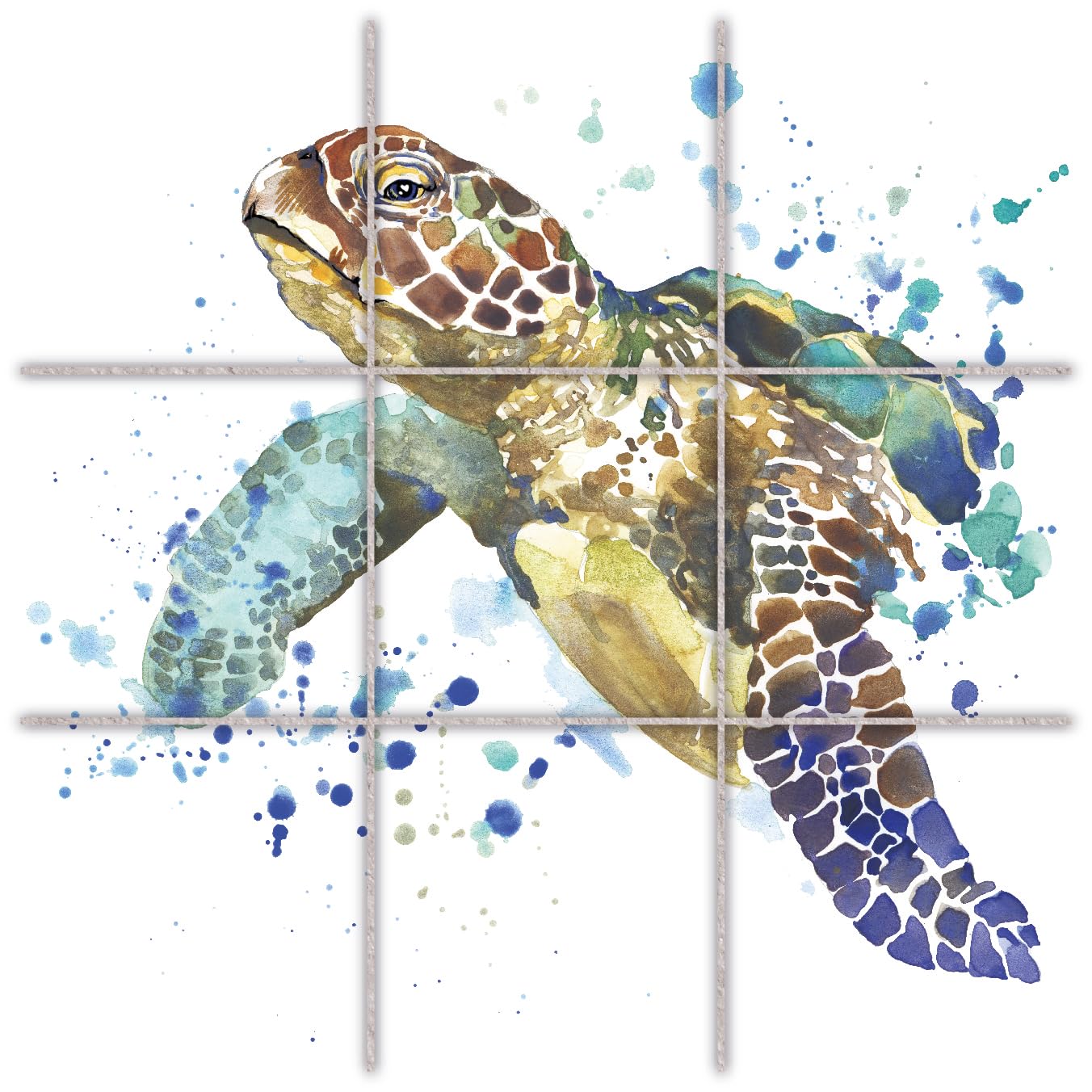 Lot De 3 Tapis De Salle De Bain, Tortue De Mer Animaux Marins Motif