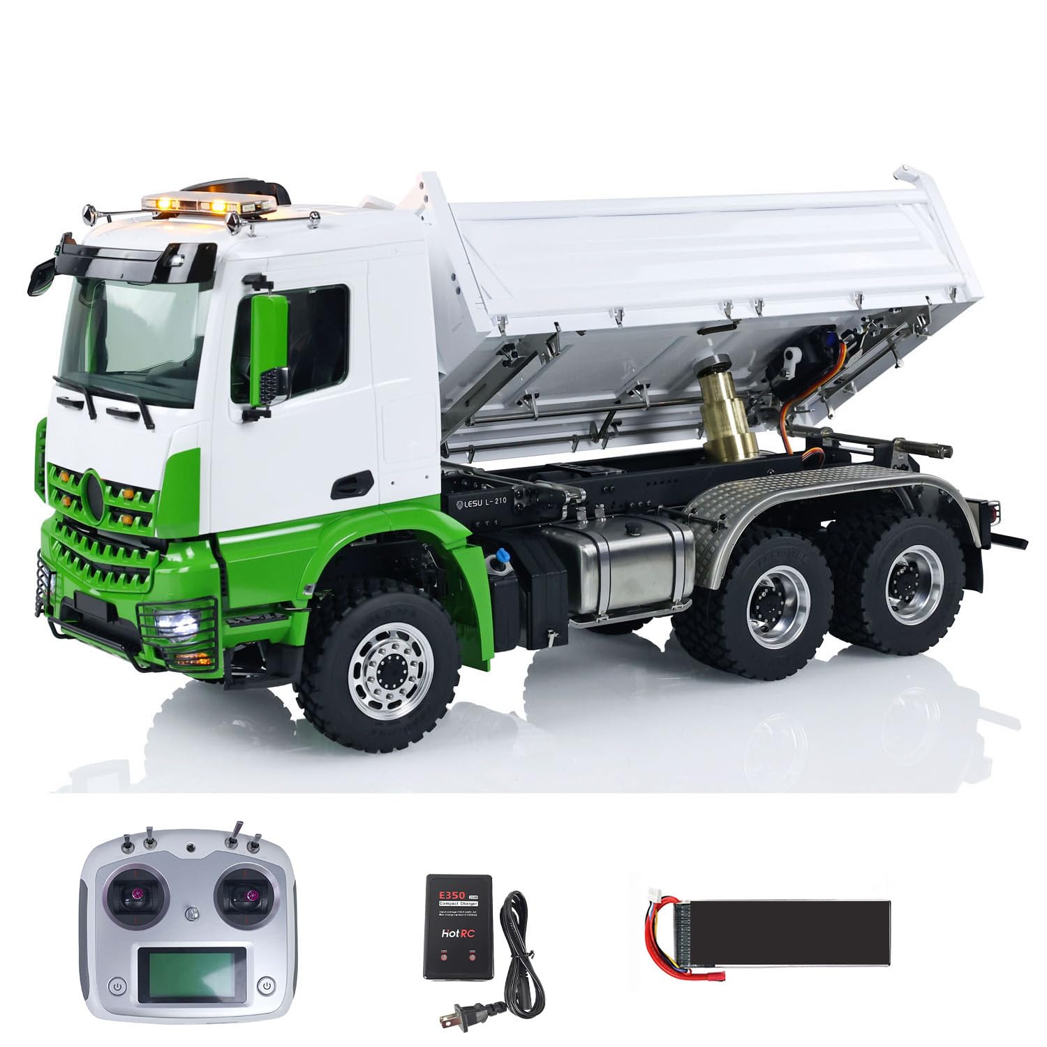 TOUCAN RC HOBBY Lesu Metal 1 14 RC Hydraulic Dump Truck 6X6 3-Way Remote Control Tipper Cars