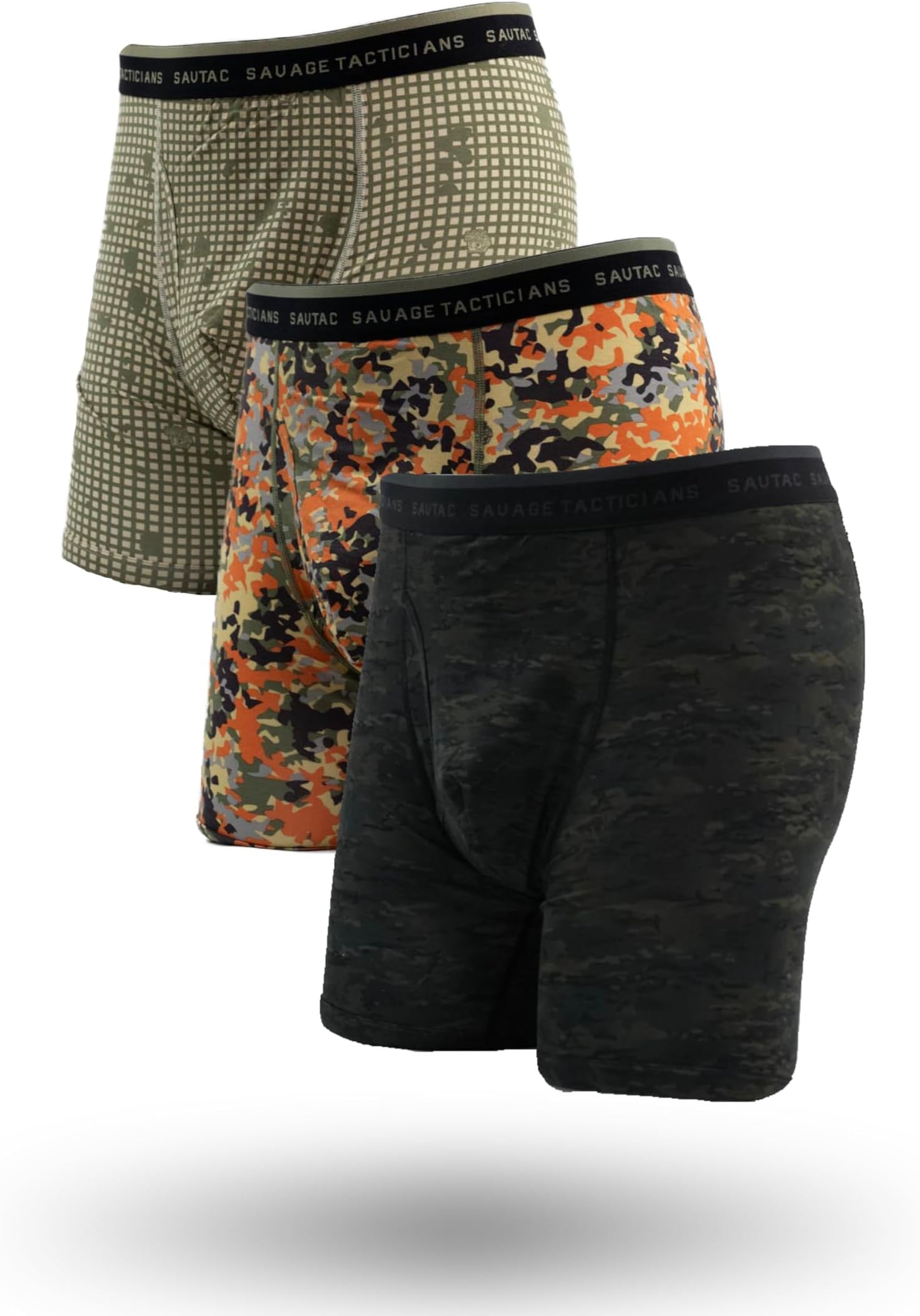 Boxer Briefs for Men (3-Pack) - Soft Spandex Underwear with 6" Inseam - Breathable, All-Day Comfort