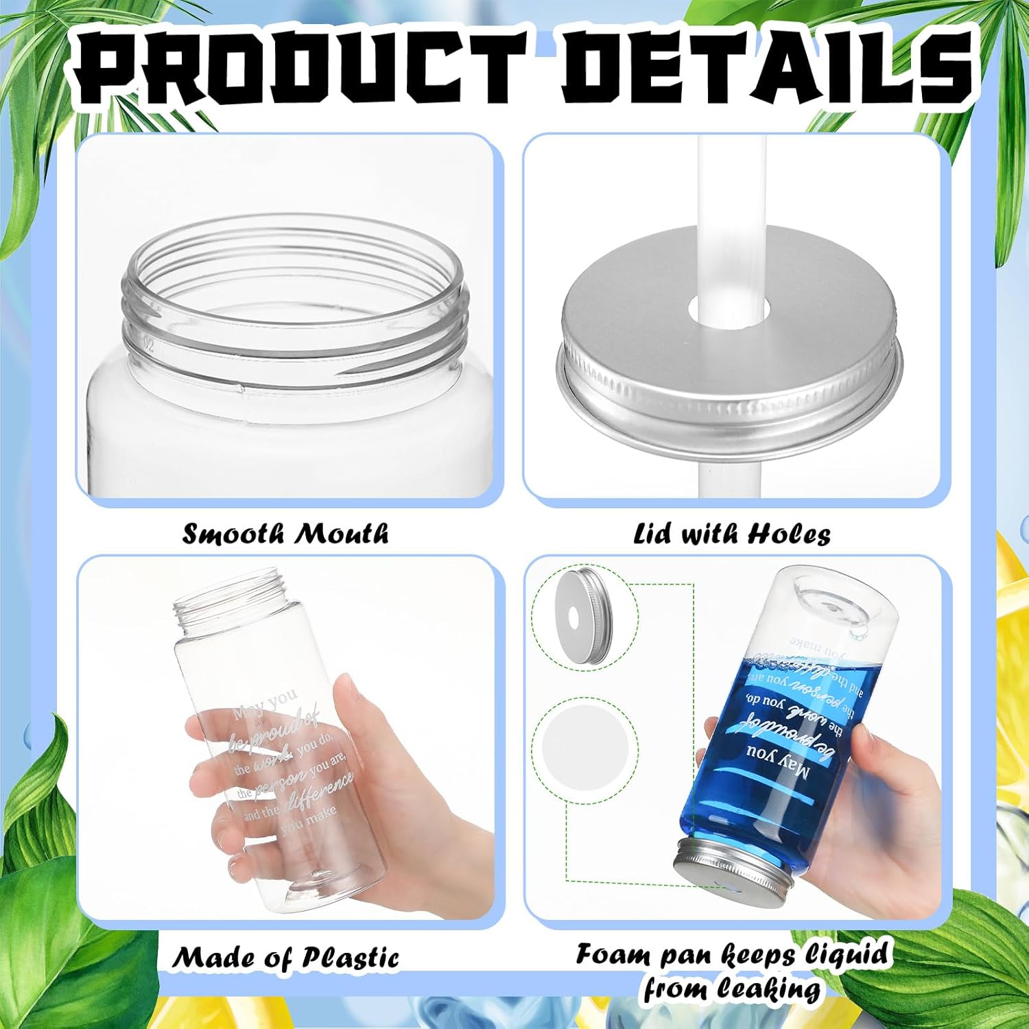 Yetene12 Pcs Teacher Appreciation Gifts Bulk 14 oz Inspirational Plastic Cup with Lid Straw Employee Appreciation Gifts Tumbler for Men Women Coworker(Being Proud) - Image 3