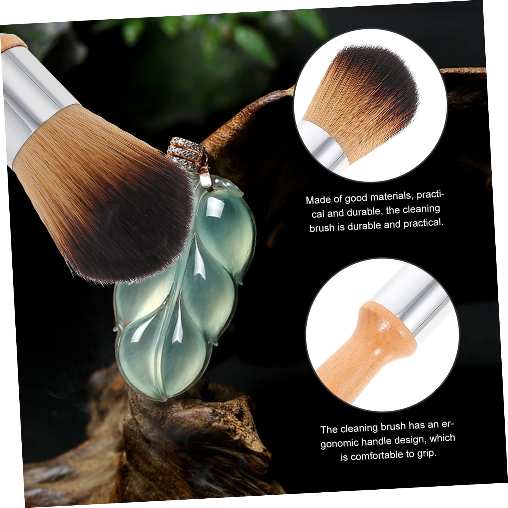 Anneome Cepillo De Limpieza De Madera Con Mango Ergonómico Para Instrumentos Musicales 4 Unidades Para Jade Y Objetos De Arte.