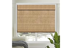 Bamboo Window Shades and Blinds - Letau Wood Roller Shades for Light Filtering