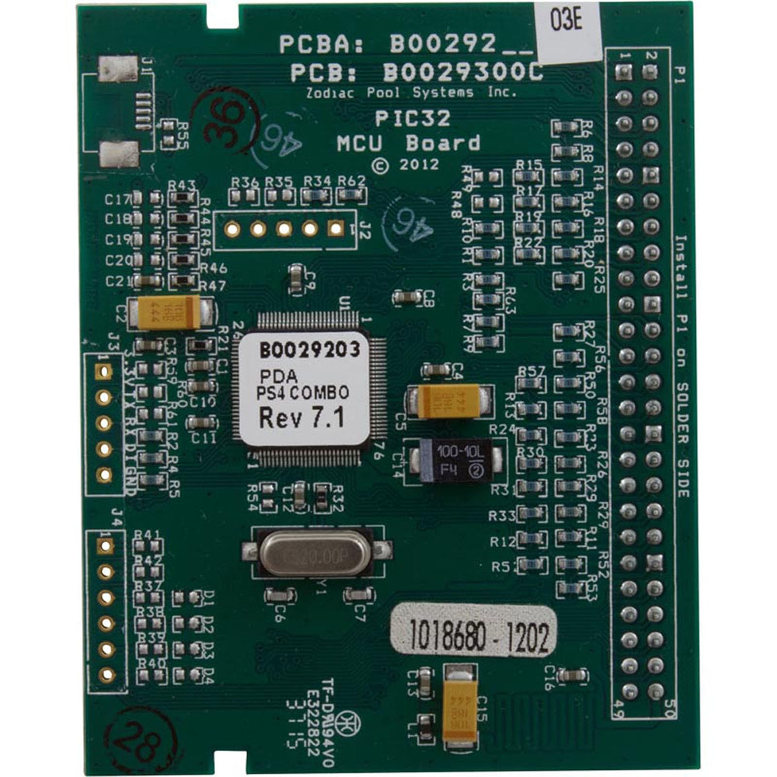 Jandy Zodiac AquaLink PDA 50-Pin CPU Board Pool & Spa Combo 4 AUX R0586102