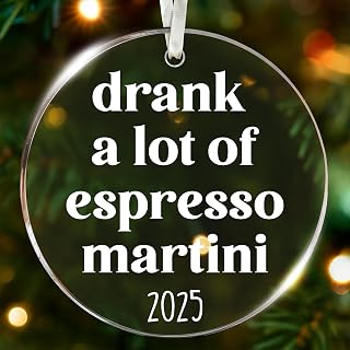 Espresso Martini Ornament - Unique Gift for Cocktail Lovers, Ideal Espresso Ornament for Christmas Tree - Martini Decor for Christmas Tree, Perfect Ornaments for Christmas Decoration