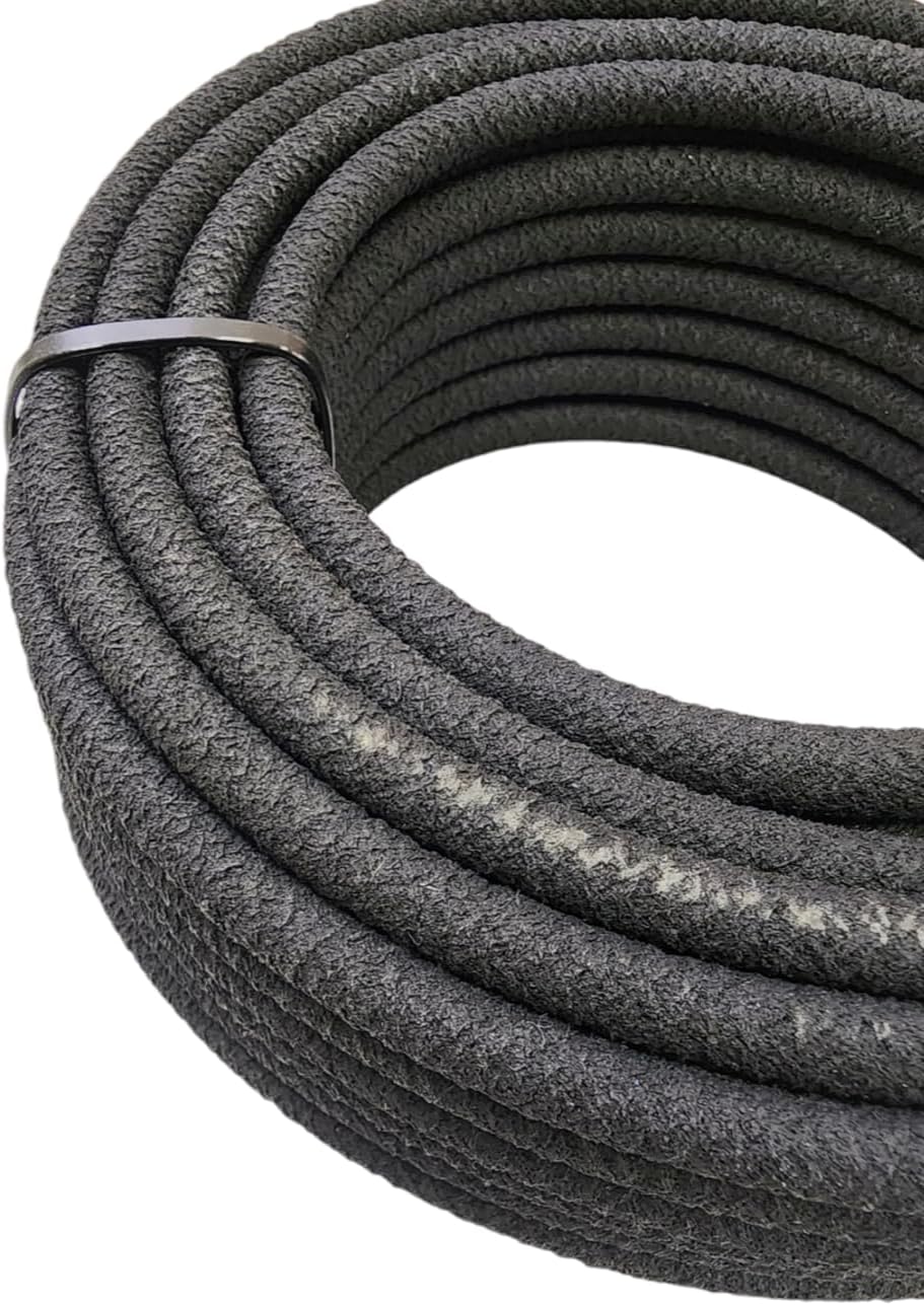 (100 Feet) 1/4 in. Dripline Soaker Hose, Black Rubber Drip Irrigation Tubing (Compatible with Raindrip, Rainbird, Orbit Tubing & Fittings)
