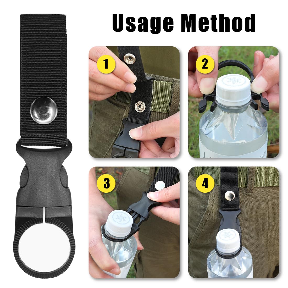 3 Clip Portaborraccia Per Cintura JTKREW - Per Trekking, Campeggio E Sport