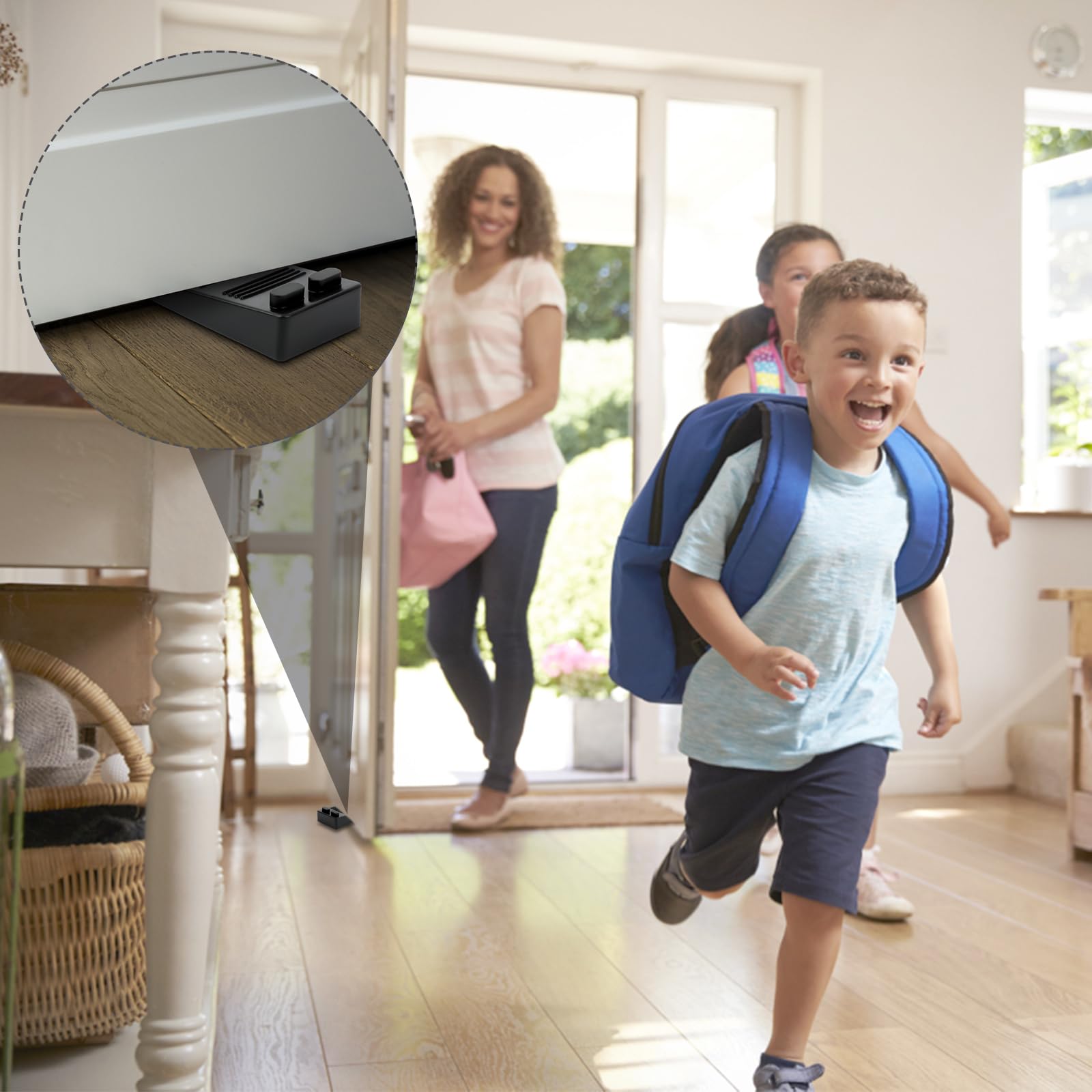 4 Cunei Fermaporta In Gomma - Altezza Regolabile, Antiscivolo, Per Tutte Le Superfici, Nero - Foto 11