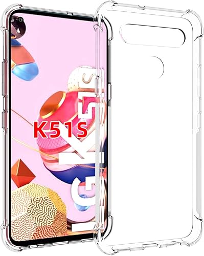 Funda para LG K51S Clear TPU Cuatro Esquinas Cubierta Protectora Transparente Suave Funda