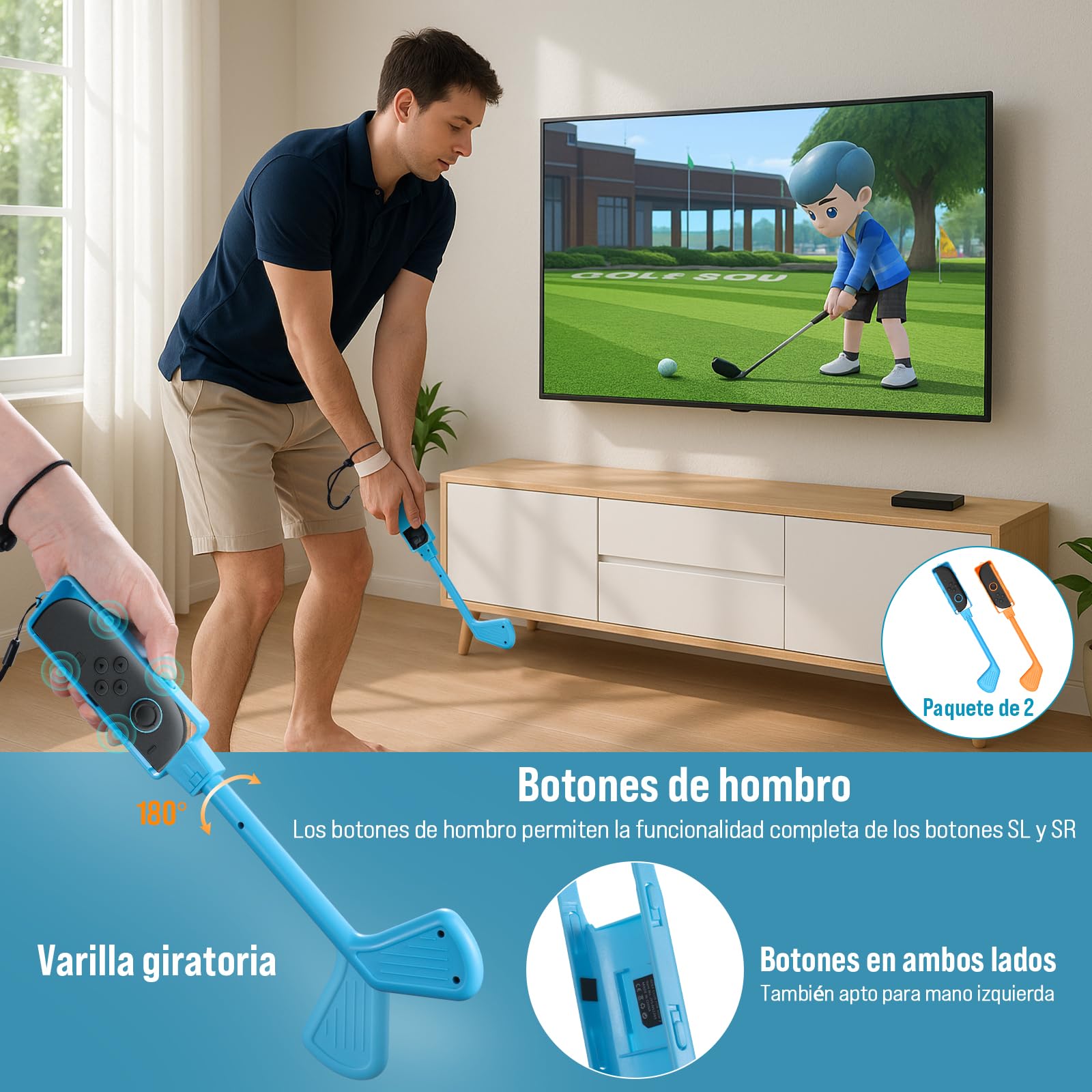 LONGYI Switch 2 Juego de Accesorios Deportivos para Switch 2 12 en 1 Paquete de Accesorios Deportivos para JoyCon, Fiesta Familiar Paquete de Accesorios de Juegos Deportivos