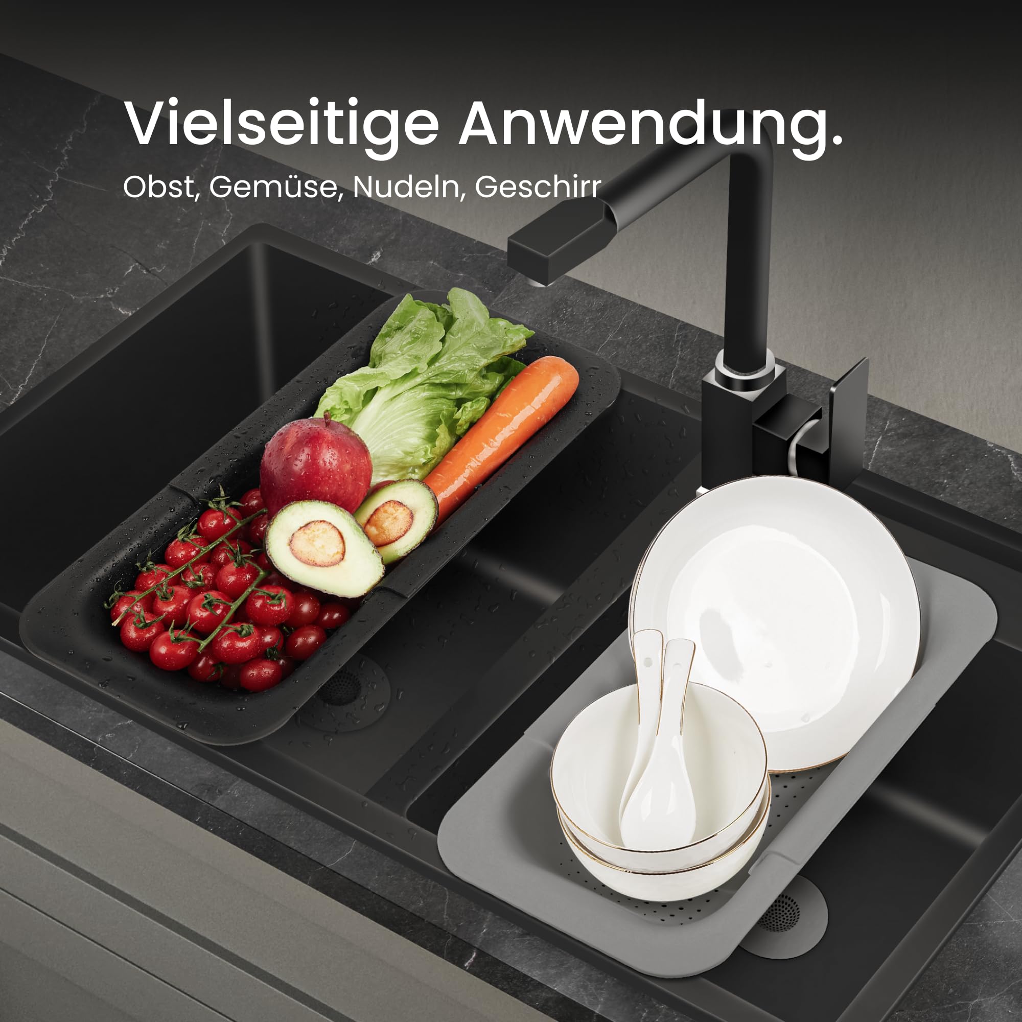 Küchenspülen Abflusssieb Drück-Automatik - Spülbecken Sieb Für Essensreste