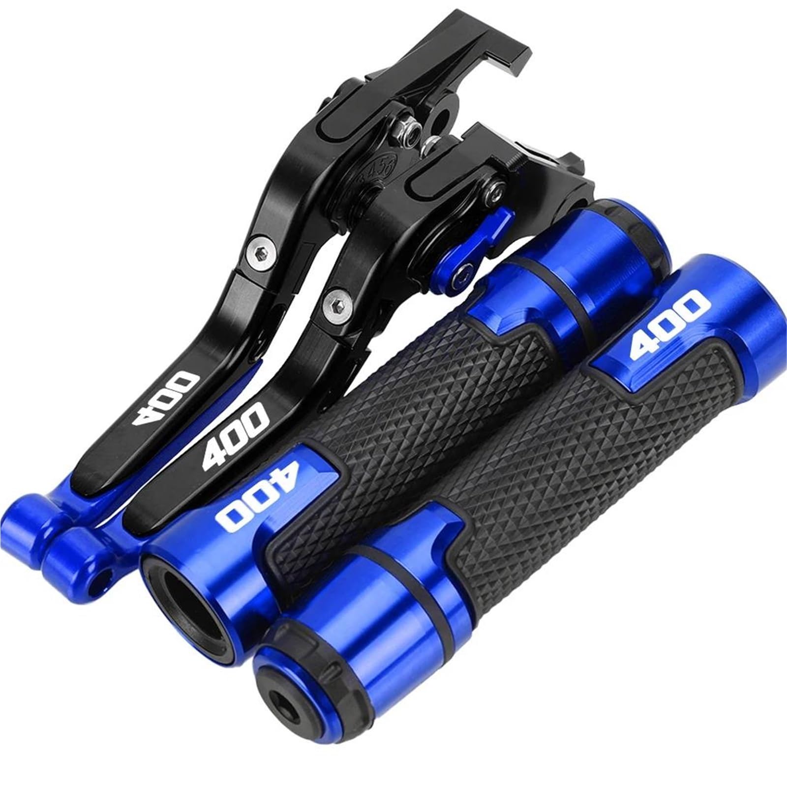 GQUIKGW Replace Motorcycle Folding Extendable Clutch Levers Brake Adjustable Handle for CB1 CB400F 1989 1990 1991(Blue)
