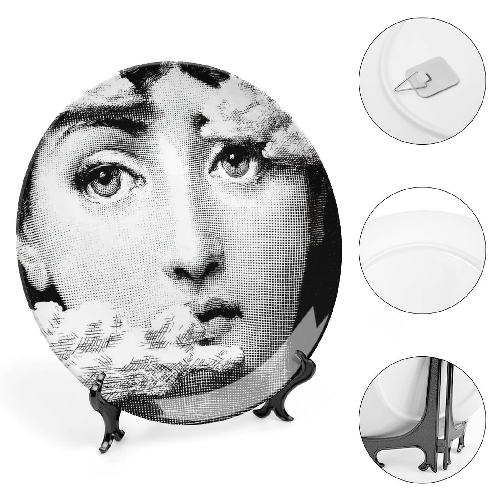 Lina Cavalieri - Piatto decorativo da parete, decorazione misteriosa da appendere alla parete, con staffa e speciale gancio a molla, 25,4 cm, K3