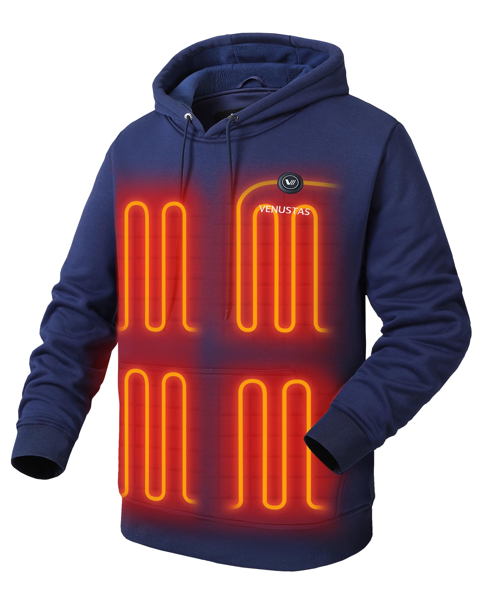 Venustas Unisex Pullover Heated Hoodie with Battery Included, Heated Sweatshirt for Men and Women