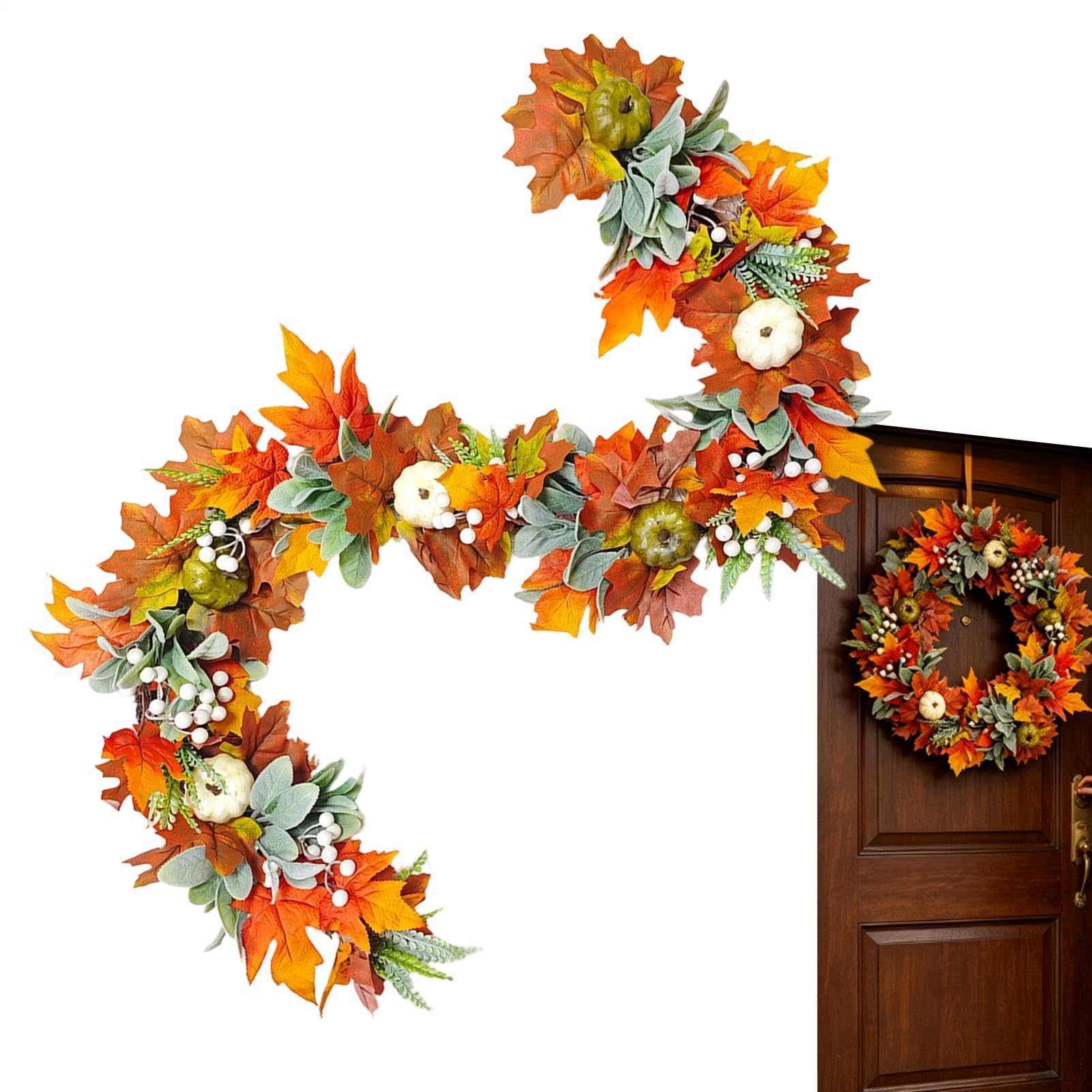 Ghirlanda Del Ringraziamento Banner Autunnale Artificiale Decorativo Con