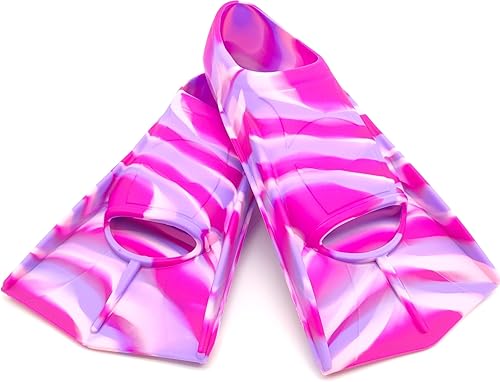 Fadgesy Swimming Training Fins,Comfortable Silicone Flippers for Swimming and Diving,Size Suitable Kids Girls Boys Adult