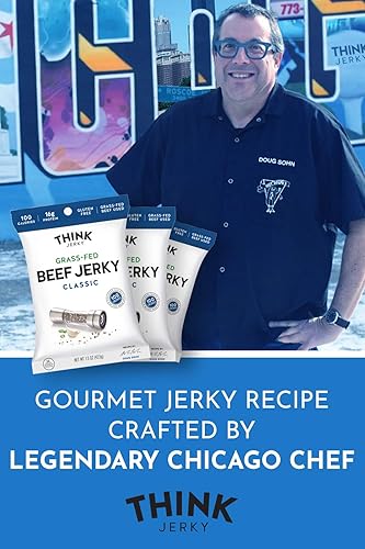 Miniatura 7 de Carne seca sabor chipotle dulce de Think Jerky Deliciosa carne seca hecha por un chef Carne de res alimentada con pasto sin gluten antibióticos ni