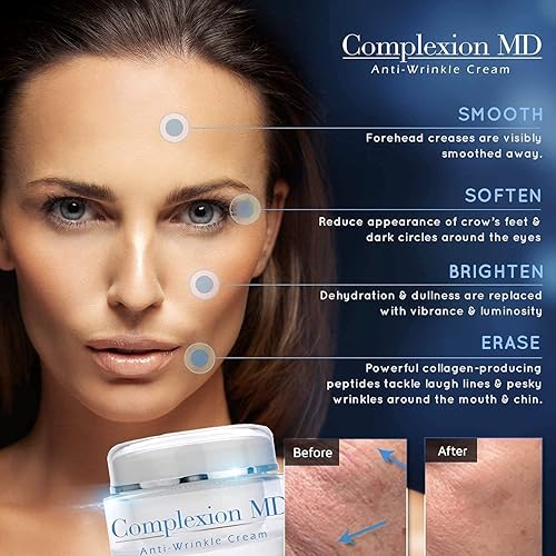 Miniatura 5 de Crema Antioxidante Rescate y Complexion MD Advanced Anti-Arrugas Crema – Multipéptido Clínicamente Probado con Ácido Hialurónico – Hidratante Facial