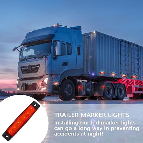 Miniatura 3 de 10 luces LED de marcador de remolque de 6 LED, luces LED de 12 a 24 V para remolque de automóvil, camión, luces de remolque resistentes al agua para