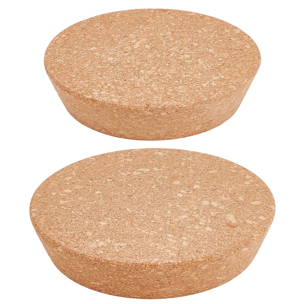 OLYCRAFT 2 tapones de corcho grandes de 2 tamaños, tapones de corcho para botellas de 12 a 13 cm, tapones cónicos de corcho, tapas de tarros de conservas, tapones cónicos de madera para cocina, boda