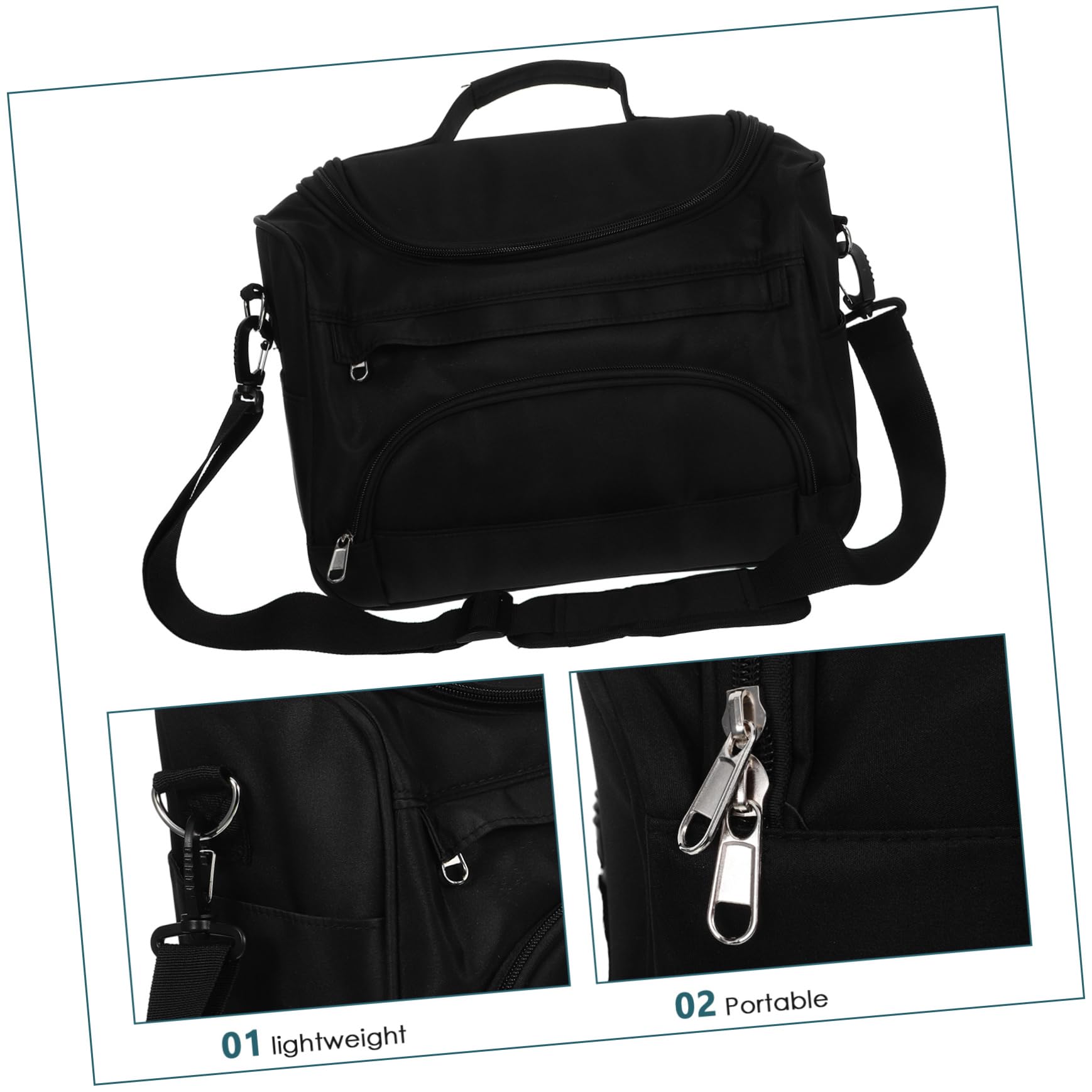 VICASKY Borsa per Parrucchieri Capiente Portatile Oxford Nero