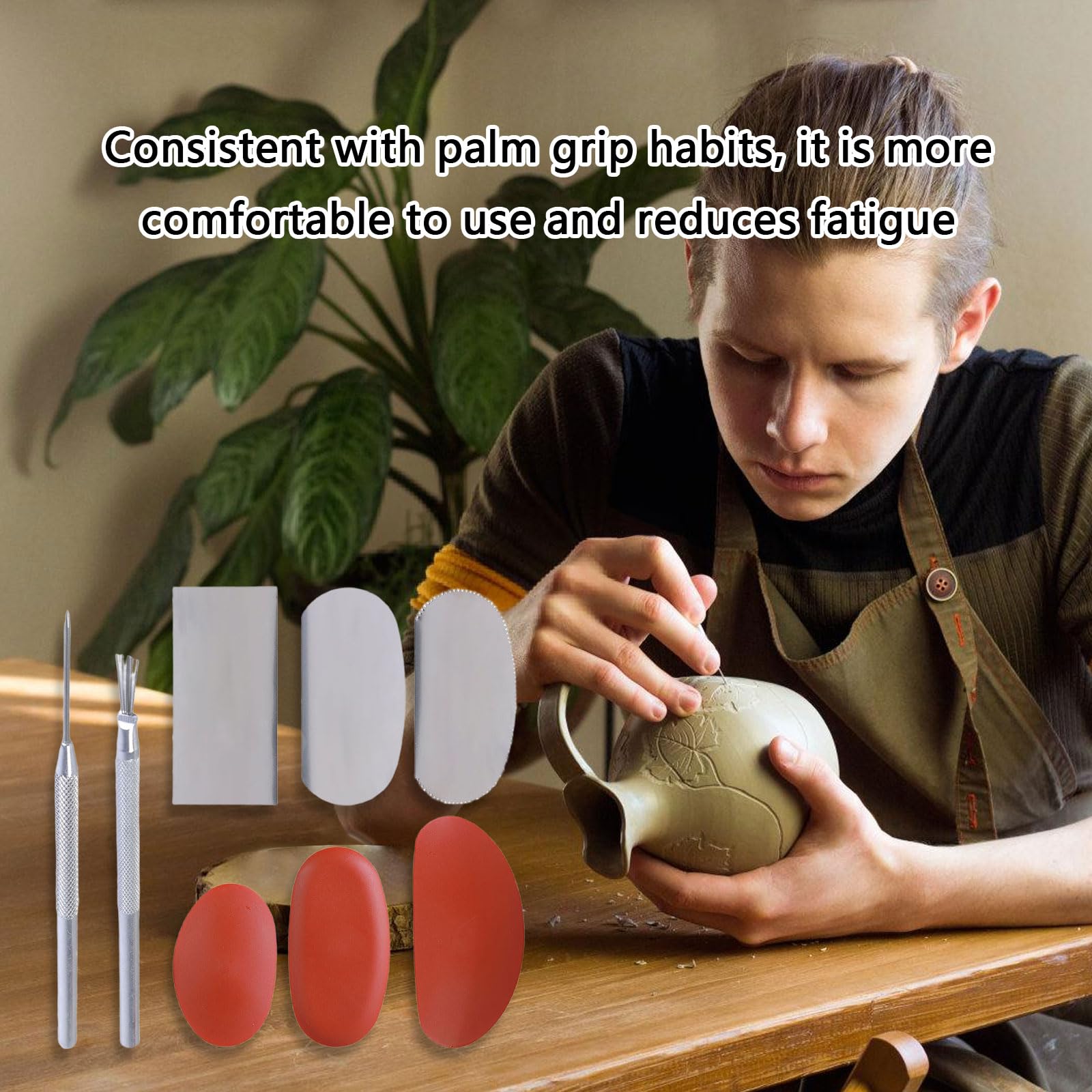 Strumenti Artigianato 8 Pezzi Kit 8 Strumenti Modellazione - Per Ceramica, Argilla E Cera Utensili Scultura Argilla - Foto 9