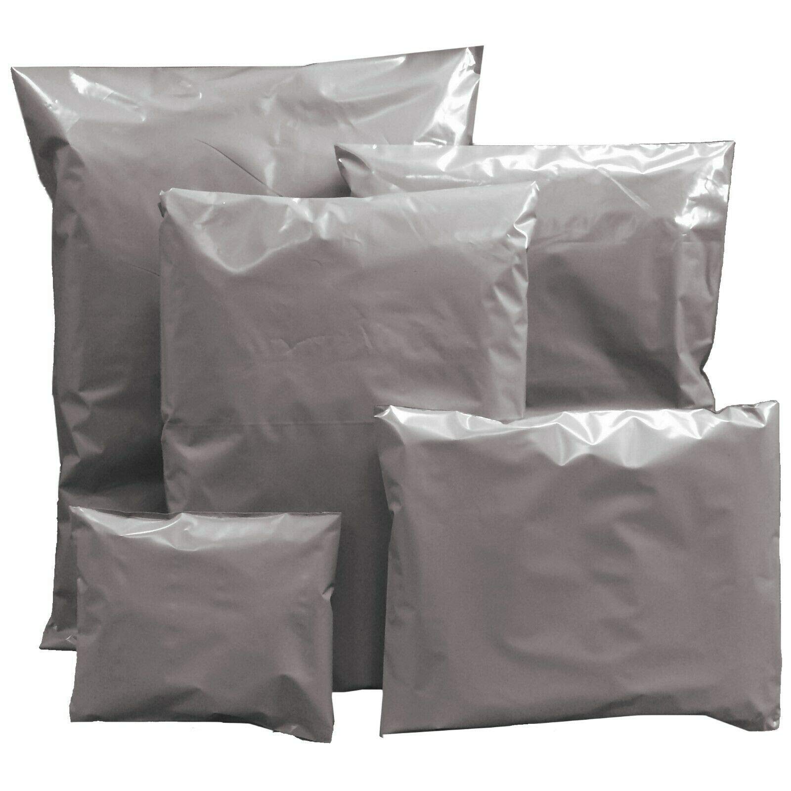 Grey Mailing Bags Strong Post Mail Postage Poly Bag Postal Self Seal Plastic (500, 21" x 24" (535 x 610mm))