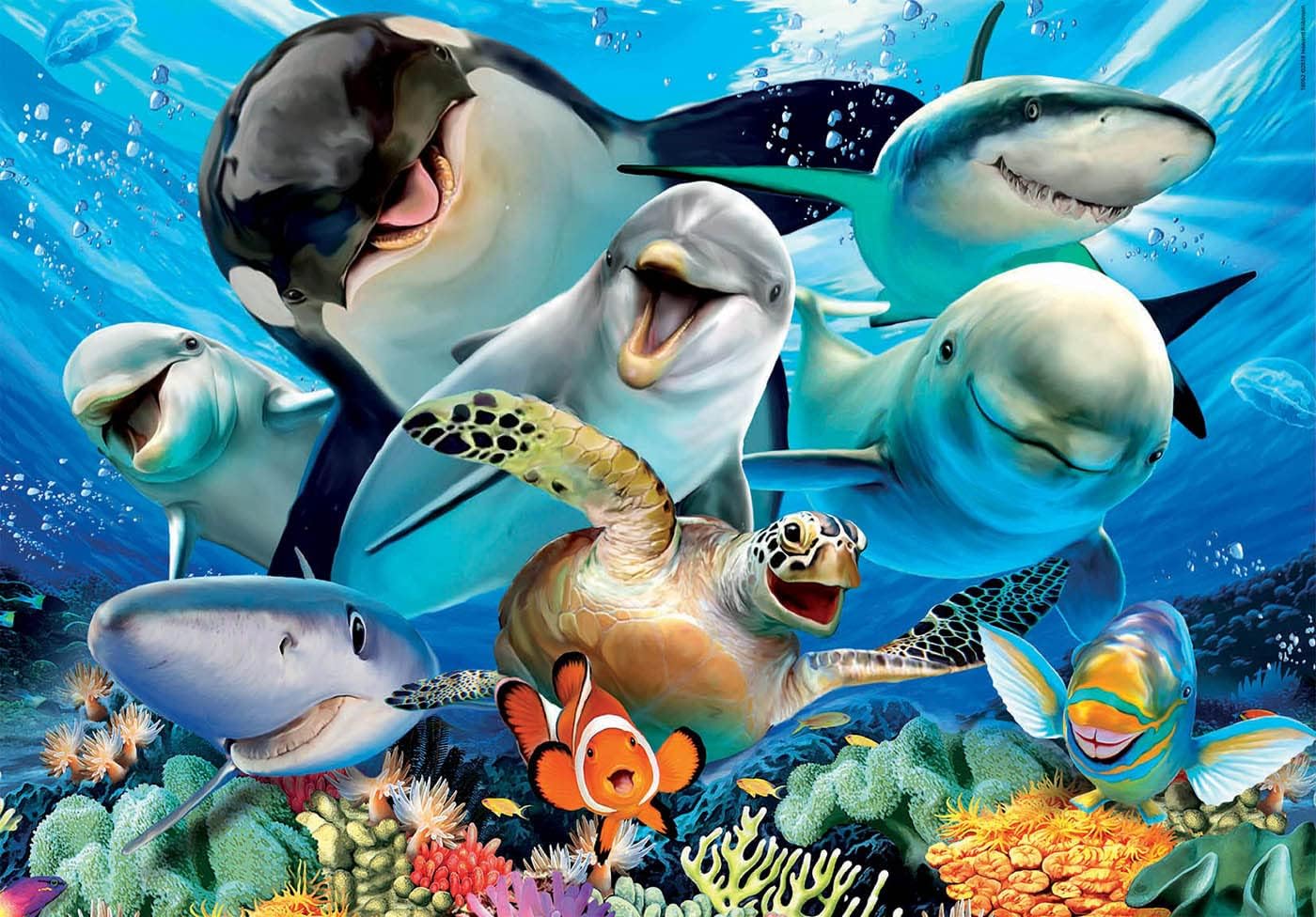 Educa 18062 Selfie Bajo El Agua Children's Puzzle of 100 Pieces, from 6 Years Old, Multicoloured