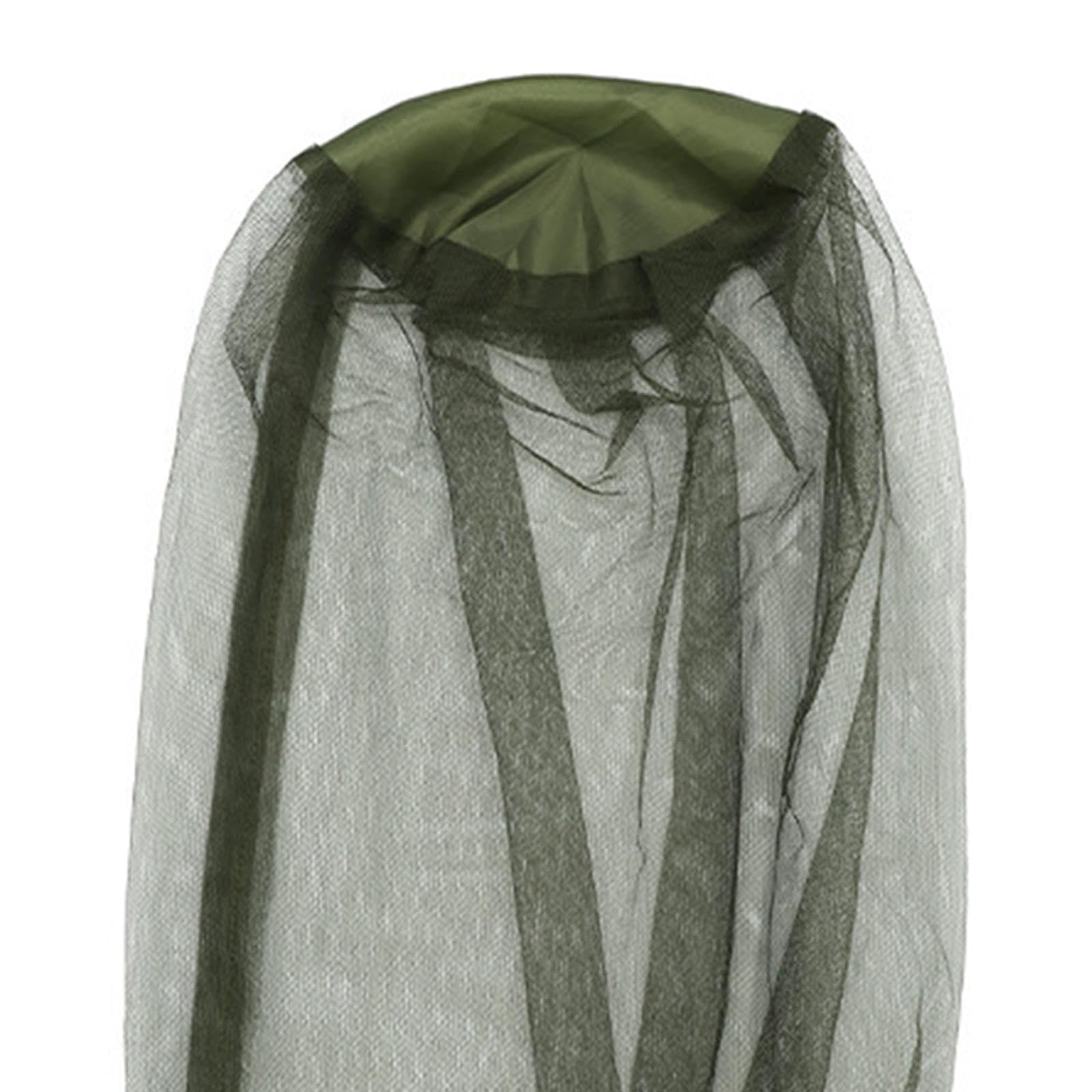 kowaku Head Net Face Mesh Sun Protection Screen Net High Visibility Face Neck Netting Hood Fishing Cap for Hiking Outdoor Activities Green and Black