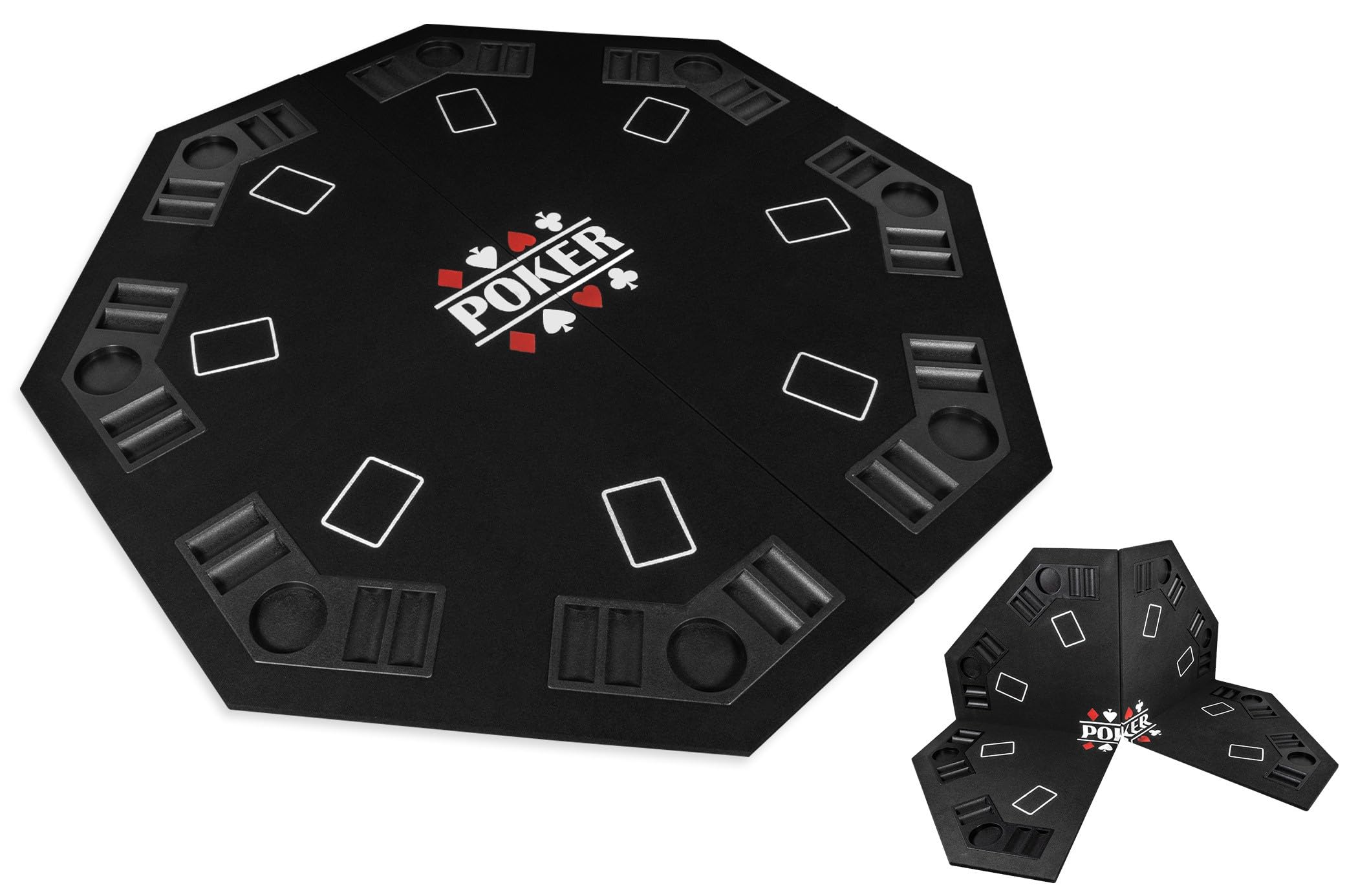 Plateau de Poker octogonal 8 Joueurs (Noir)