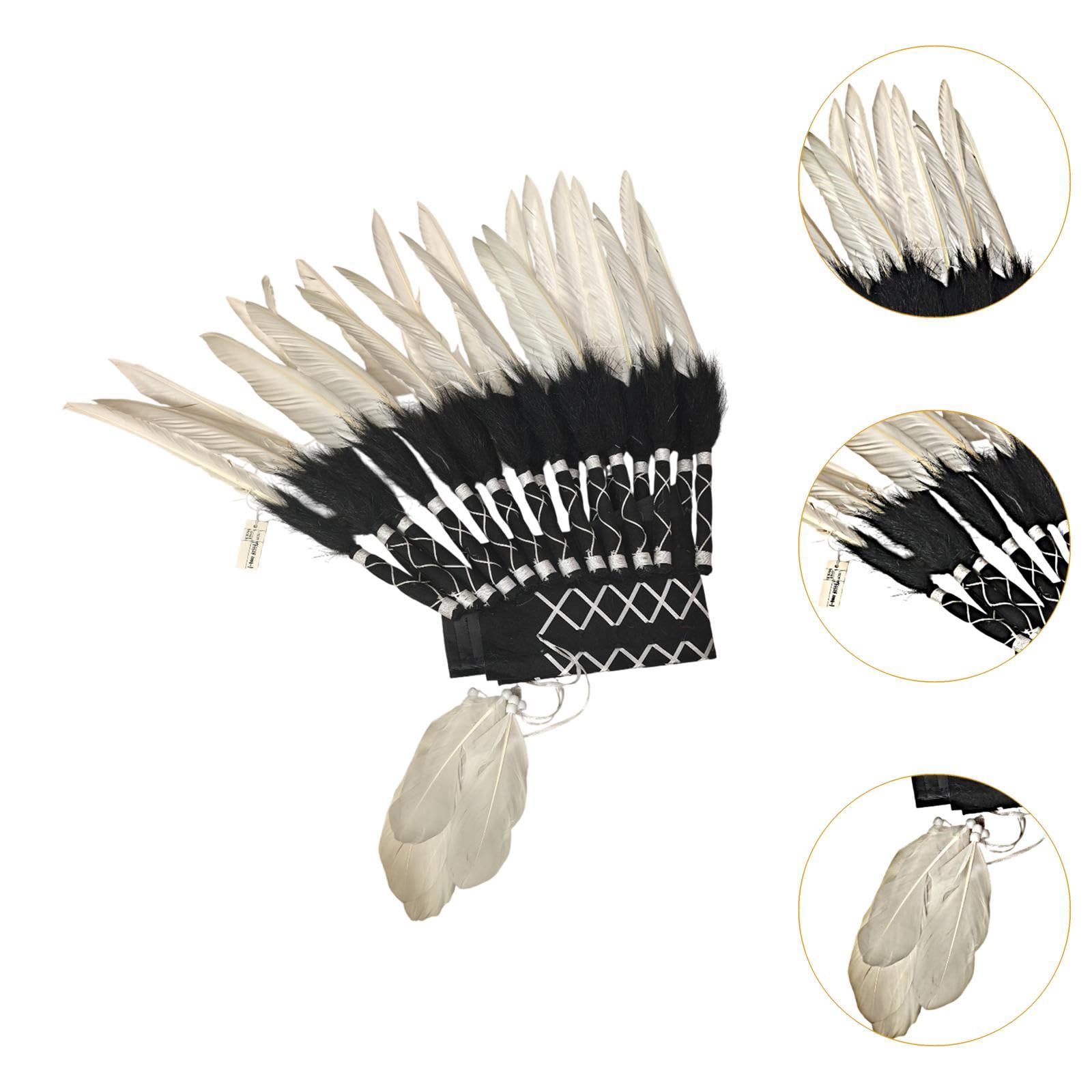 Harilla American Chief Indian Native Hut Feder Kopfschmuck Kopfschmuck Herren Damen für Karneval
