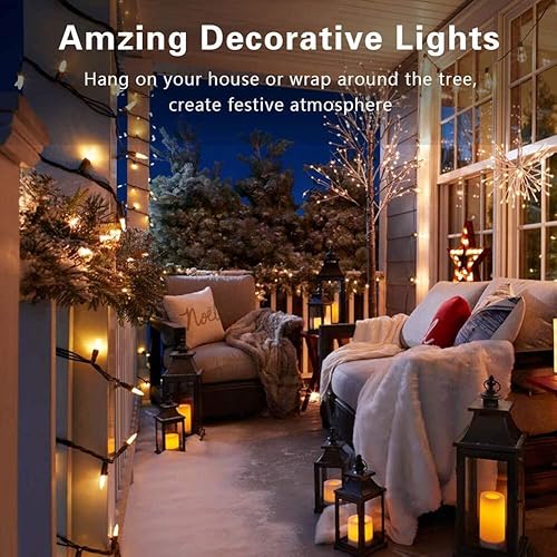 Miniatura 2 de woohaha Luces de Navidad blancas, paquete de 2 50 mini luces transparentes incandescentes para árbol de Navidad con 2 paquetes de 100 luces solares
