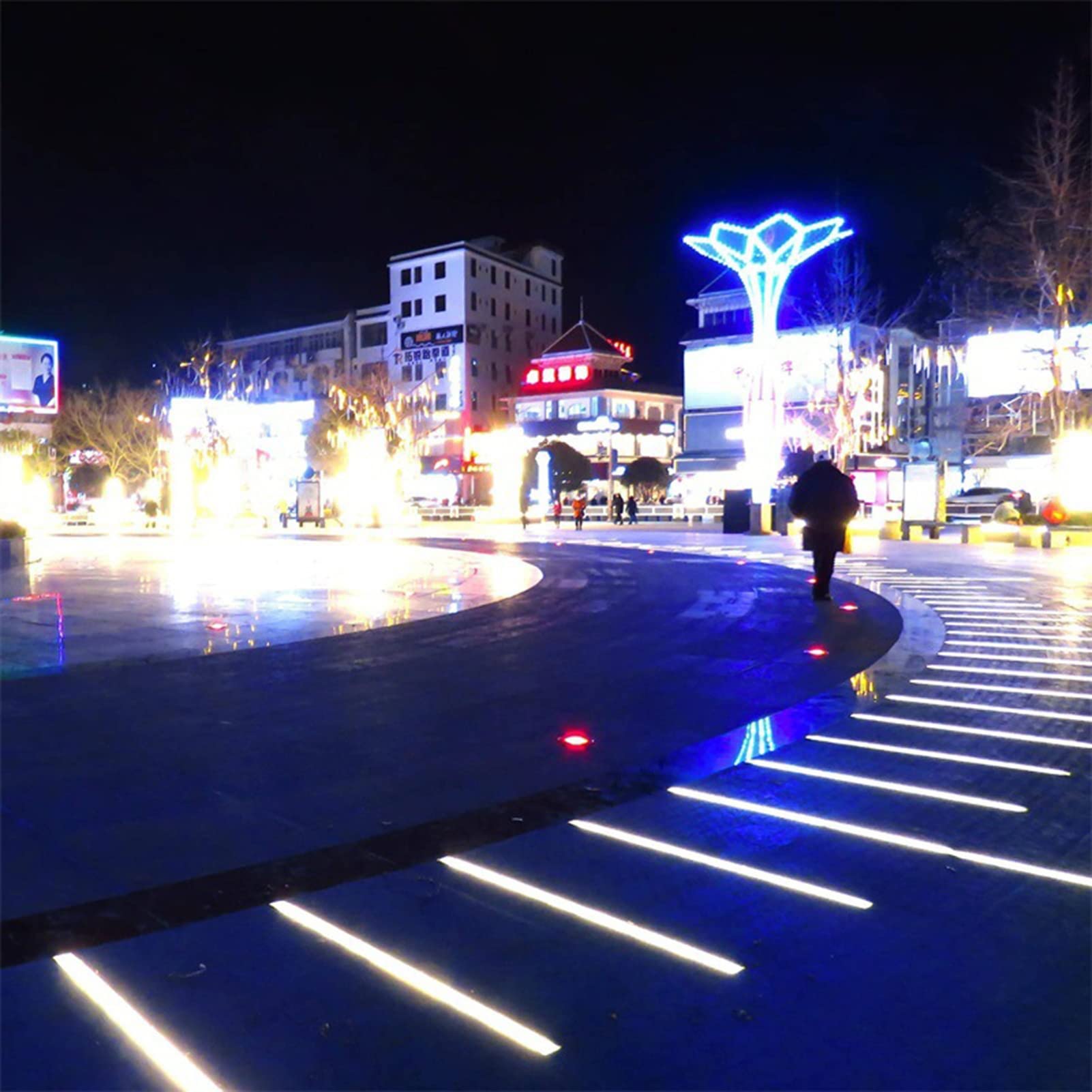 Prostokątny reflektor LED do zabudowy podłogowej, AC85-265 V, wodoodporny IP66, idealny do ogrodu, podjazdu, tarasu, patio, schodów lub krajobrazu