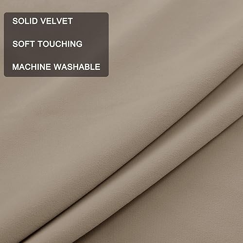 Miniatura 3 de Fcoise - Cortinas opacas de terciopelo de 54 pulgadas de largo, panel de cortina con ojales antioxidantes, cortina de ventana 100% bloqueo de luz