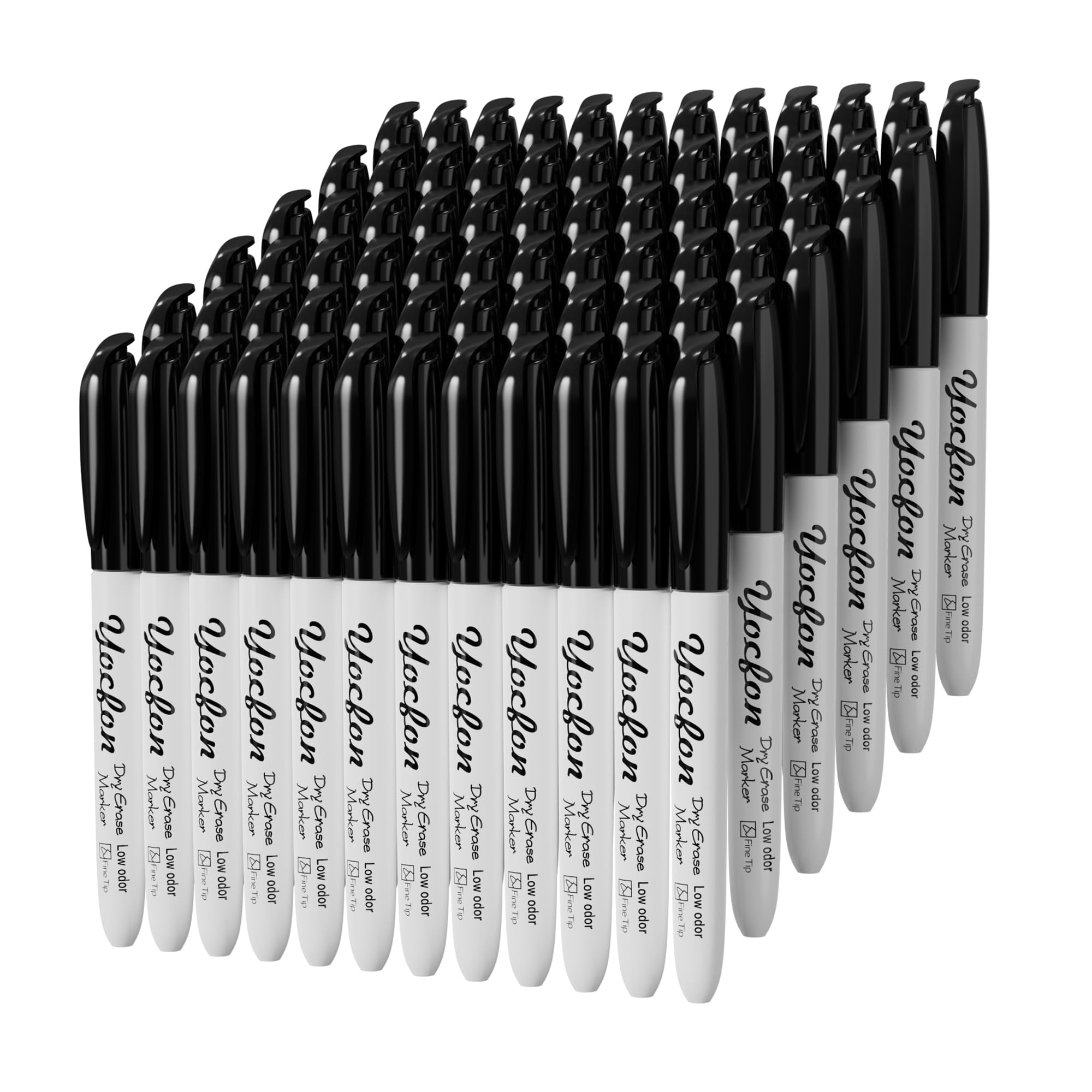 Dry Erase Markers 72 Pack Black Whiteboard Markers With Fine Tip Low Odor Dry Erase Markers for School