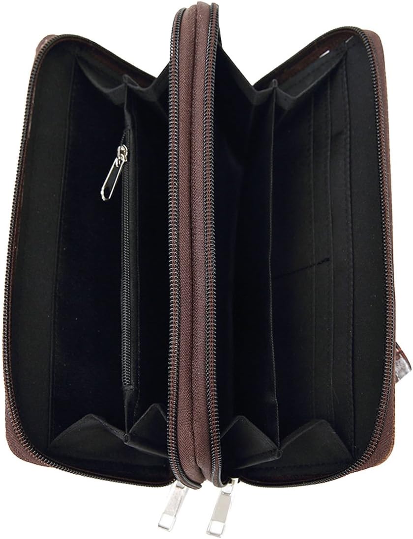 Conchos Studded Crocodile Laser Cut Cowgirl Western Purse Women Wristlet Wallet - Image 4