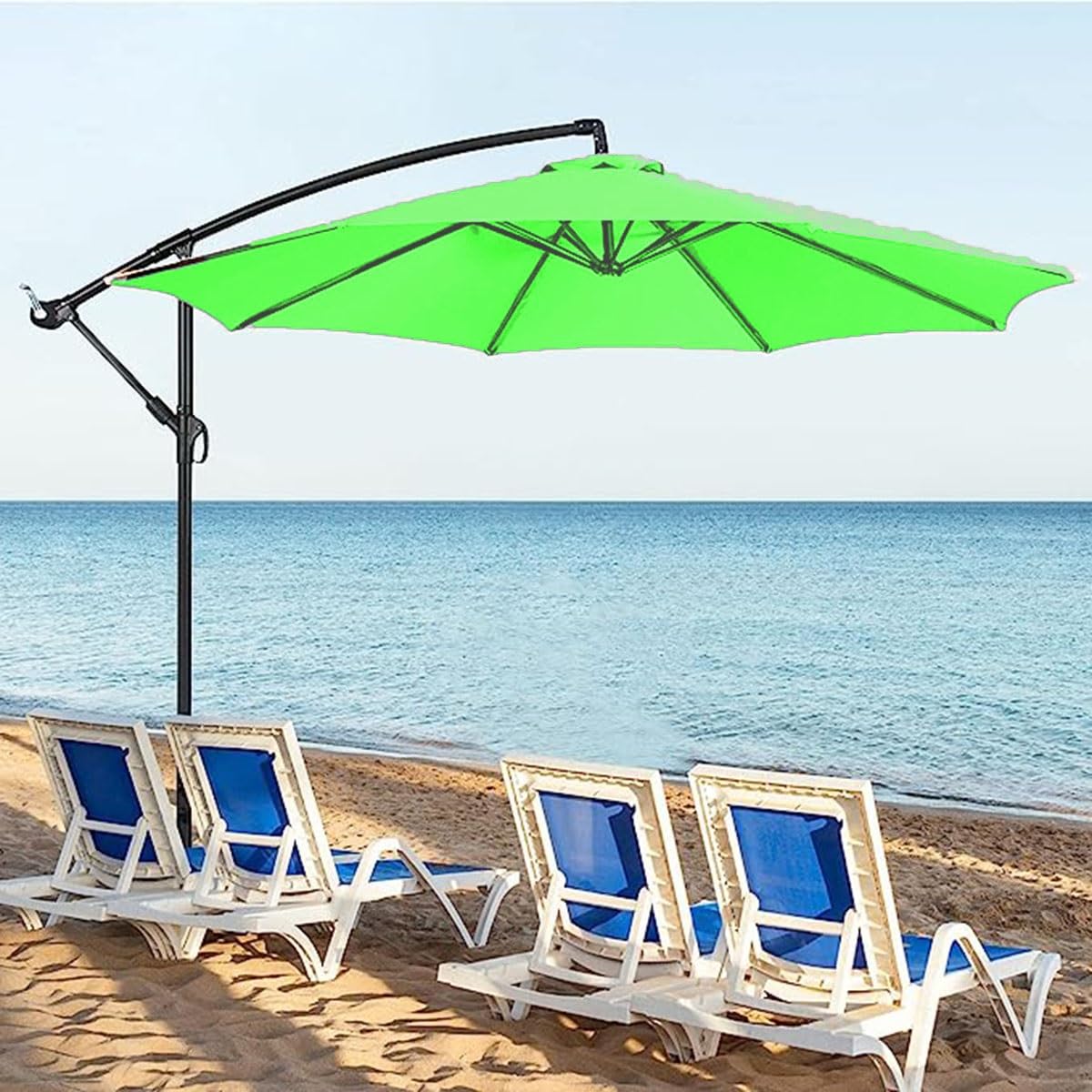 Pokrowiec na parasol na patio na 6/8 żeber 2 m/2,7 m/3,0 m, wodoodporny ochraniacz na parasol ogrodowy, okrągła osłona przeciwsłoneczna, baldachim, torba do przechowywania na basen podwórko i taras