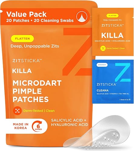 ZitSticka Killa Kit Microdart Pimple Patch For Face, Fast-Acting, 20 Count
