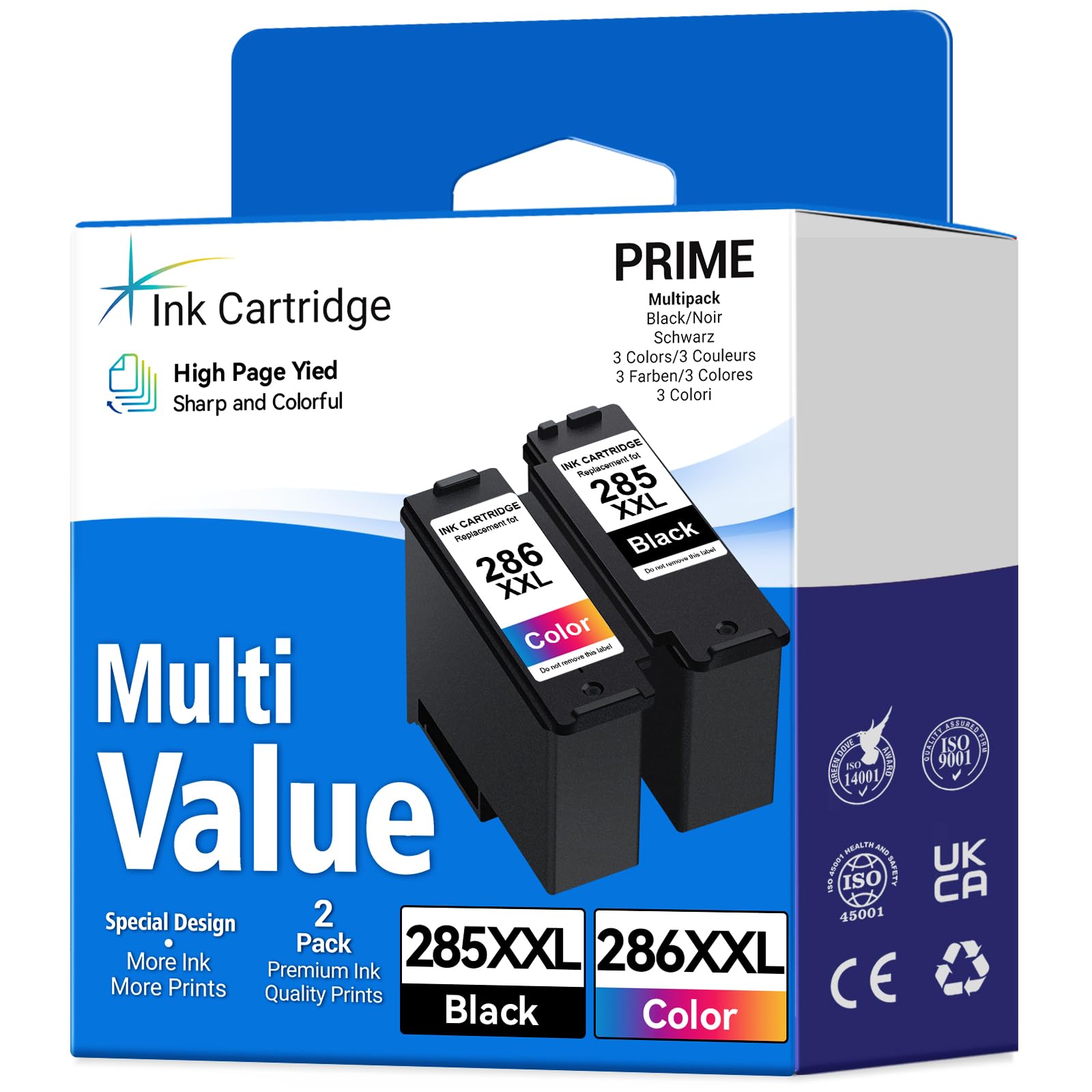 Amazon.com: 1500 Pages 285XXL 286XXL Ink Cartridge Replacement for